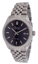 Bonett 1520SS 10ATM, Safirglas, dato, Ø41mm