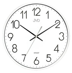 Bonett HX8016.1 Ø30cm, Glidende sek. viser, plastik, hvid