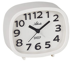 Bonett 2111-0 H:9cm B:10,5cm Glidende sek. viser, Lys, BIB