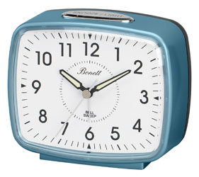 Bonett BA905B H:10,5cm B:12cm Glidende sek. viser, Lys, Snooze, KLOKKE