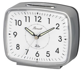 Bonett BA905G H:10,5cm B:12cm Glidende sek. viser, Lys, Snooze, KLOKKE