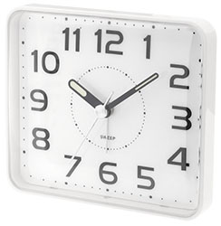Bonett SRP882.1 H:9,5cm B:10,5cm Glidende sek. viser, Lys, Snooze, Stigende alarm, BIB