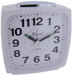 Bonett T0310H H:9.5cm B:9,5cm Glidende sek. viser, Lys, Snooze, KLOKKE