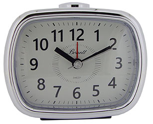 Bonett TB921 B:11cm H8,5cm Glidende sek. viser, Lys , Snooze, BIB