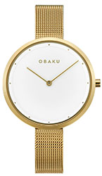 Obaku V227LXGIMG DOK-GOLD 4,9mm Safirglas Ø34mm