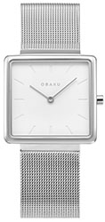 Obaku V236LXCIMC KVADRAT-STEEL 4,9mm Safirglas Ø28x28mm
