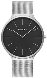 Obaku V240GXCBMC ARK-ONYX 4,8mm Safirglas Ø40mm