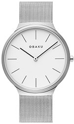 Obaku V240GXCWMC ARK-STEEL 4,8mm Safirglas Ø40mm