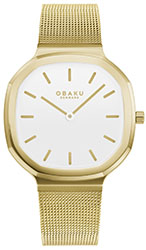 Obaku V253LXGWMG OKTANT LILLE-GOLD 4,8mm Safirglas Ø32mm