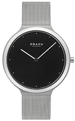 Obaku V269LXCBMC SATIN LILLE-ONYX 4,8mm Safirglas Ø36mm