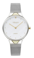 Obaku V302LXCWMC PERGAMENT-STEEL 4,9mm Safirglas Ø32mm