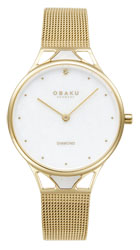 Obaku V302LXGWMG PERGAMENT-GOLD 4,9mm Safirglas Ø32mm